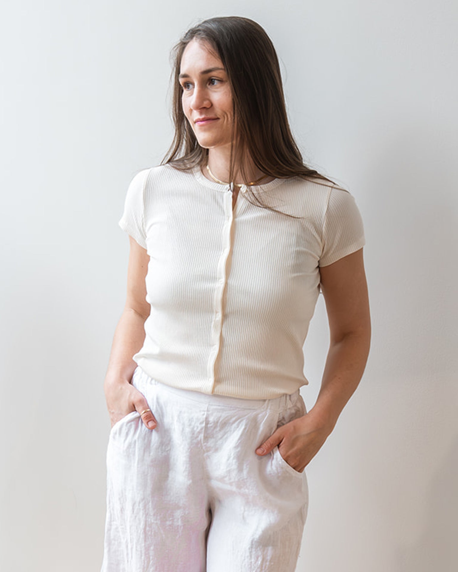 Tevahine Shirt in Ecru