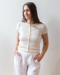 Hartford Tevahine Shirt in Ecru 1 - Bliss Boutiques