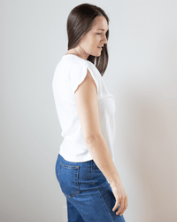 Hartford Tomari V Neck Sleeveless Top in White