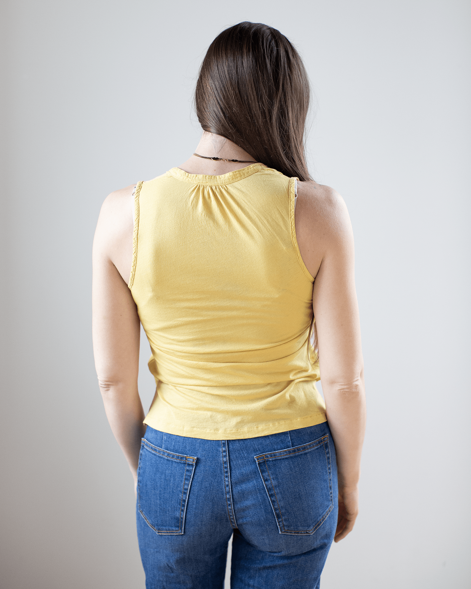 Hartford Tulette Henley Tank in Pineapple
