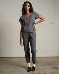 perfectwhitetee Clothing Johnny French Terry Easy Sweatpant in Charcoal