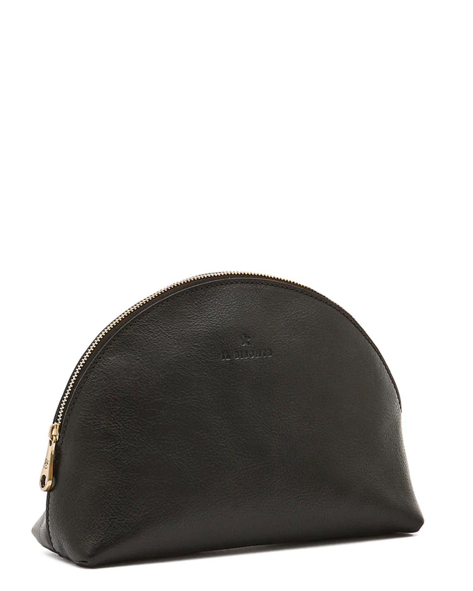 IL BISONTE Bigallo Case in Nero w/ Brass Hardware