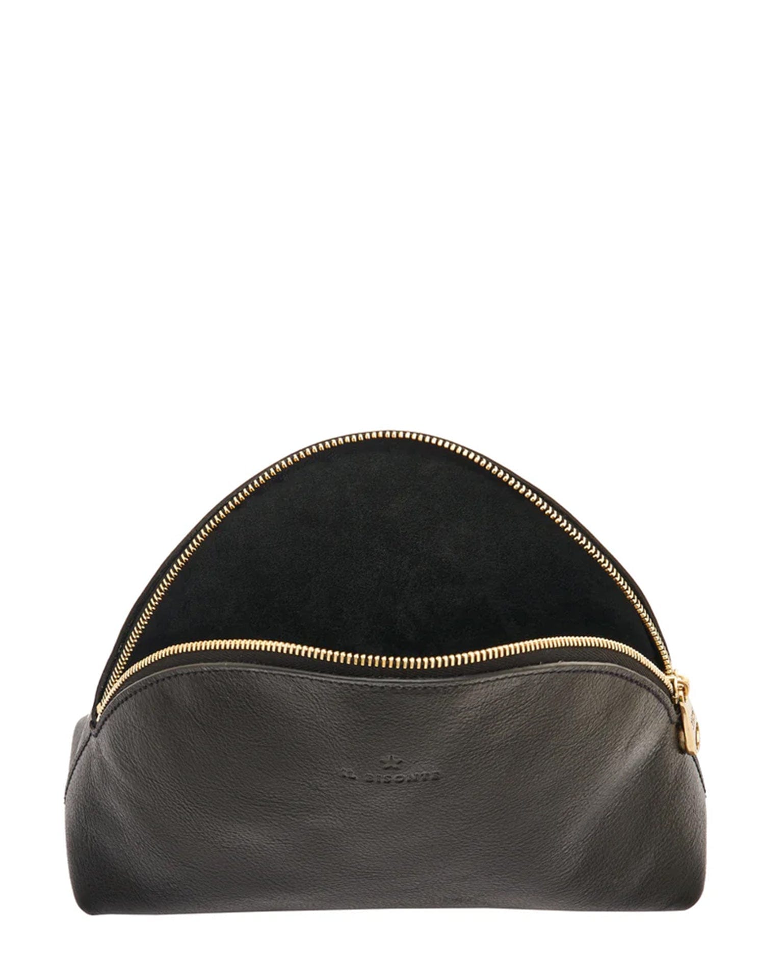 IL BISONTE Bigallo Case in Nero w/ Brass Hardware