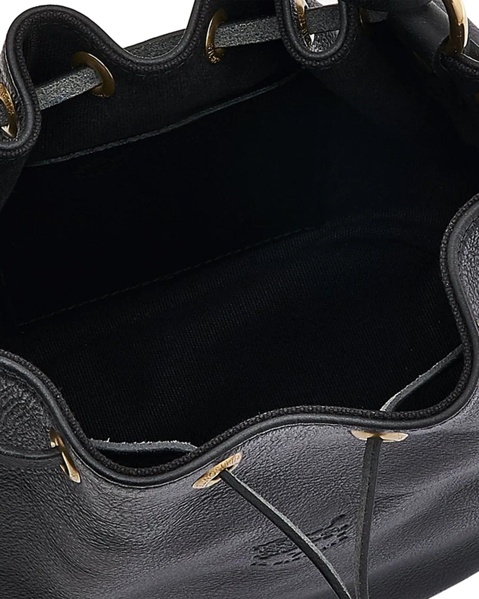 IL BISONTE Classic Bucket in Nero w/ Brass Hardware