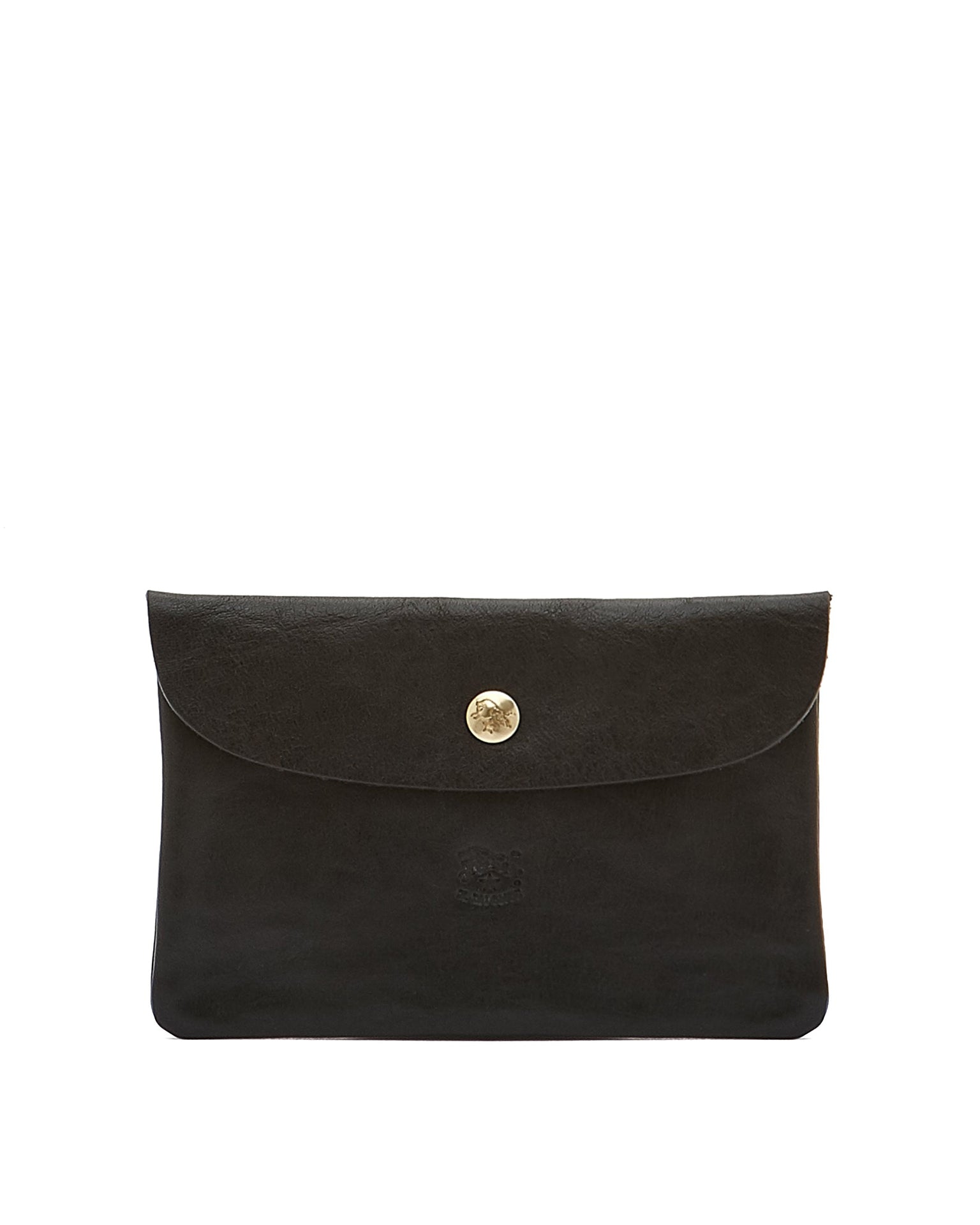 IL BISONTE Classic Case in Nero w/ Brass Hardware