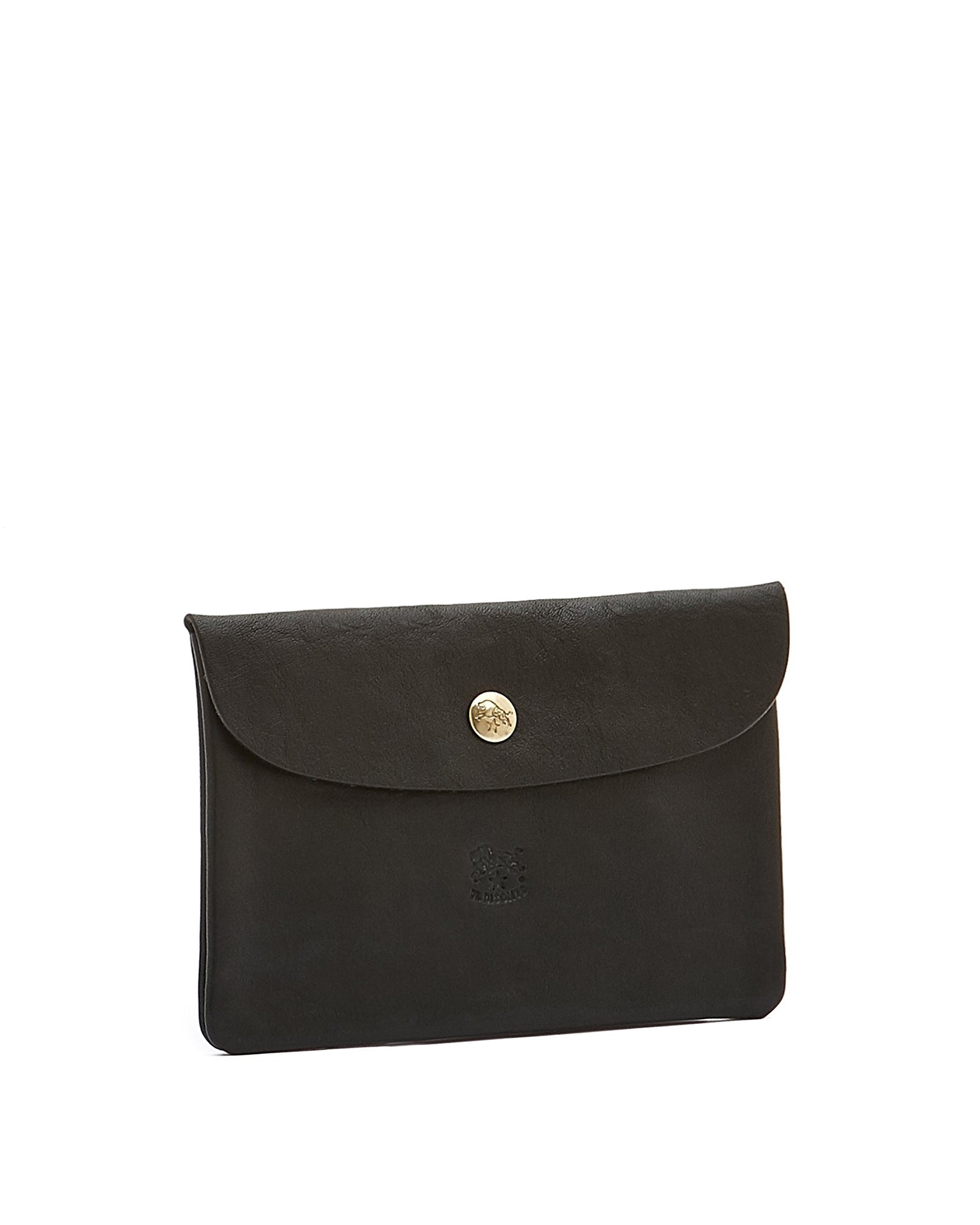 IL BISONTE Classic Case in Nero w/ Brass Hardware