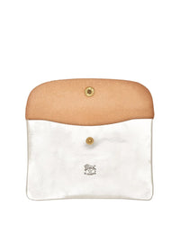 IL BISONTE Classic Case in Silver w/ Brass Hardware