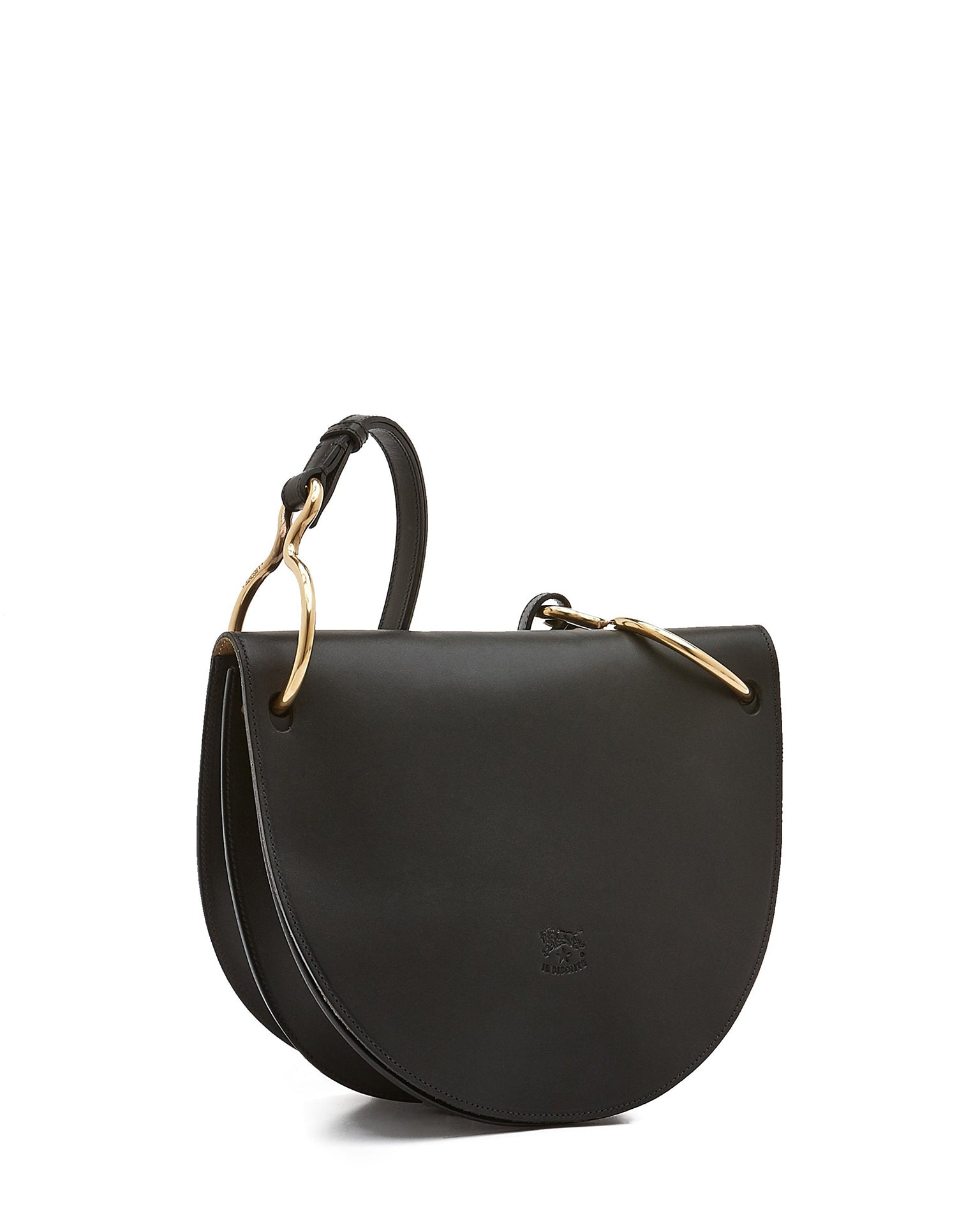 IL BISONTE Consuelo Crossbody in Nero w/ Gold Ester Hardware