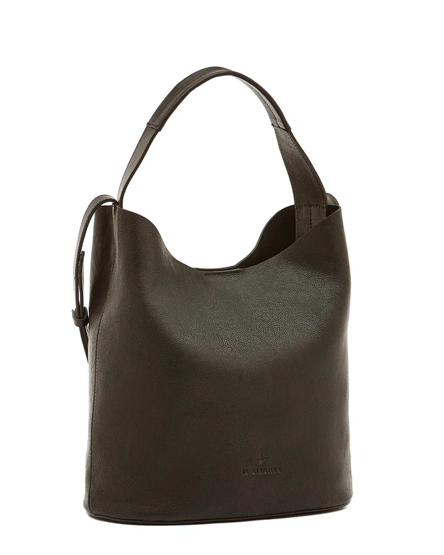 IL BISONTE Le Laudi Bucket in Nero w/ Brass Hardware