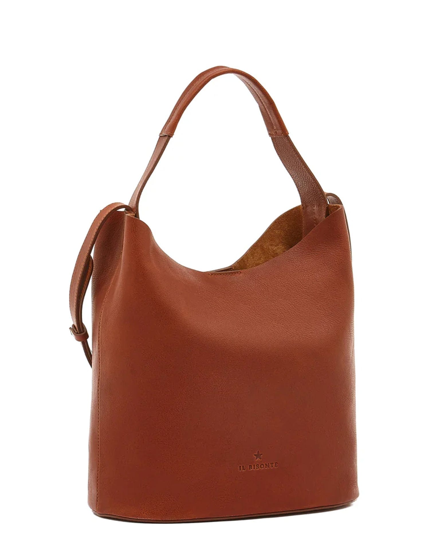 IL BISONTE Le Laudi Bucket in Seppia w/ Brass Hardware