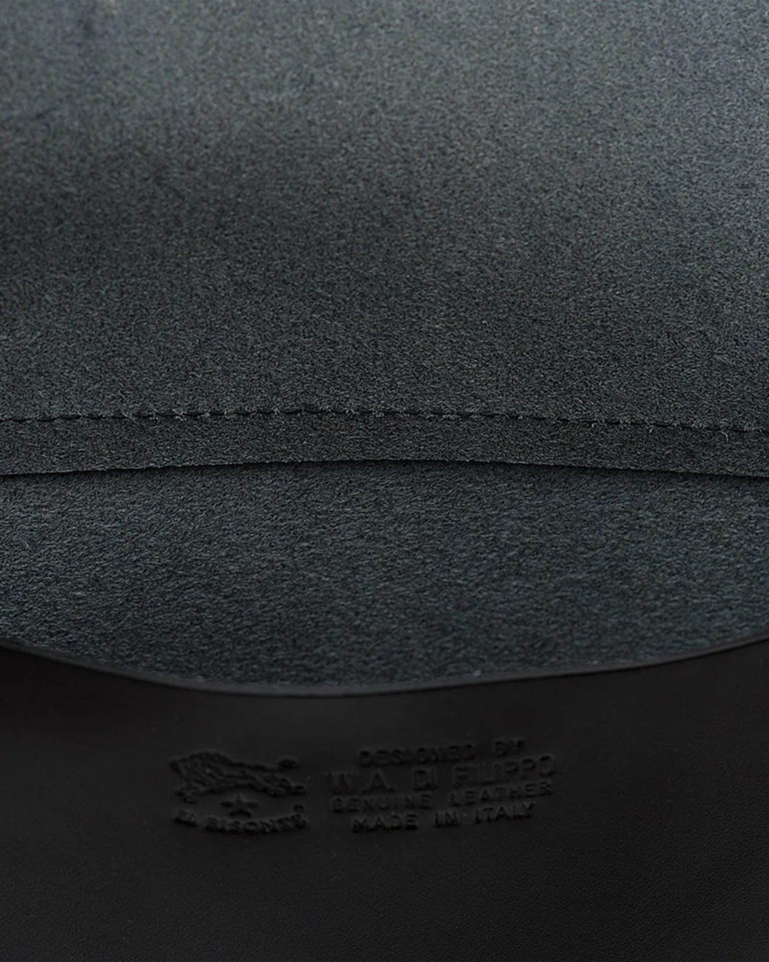 IL BISONTE Parione Belt Bag in Nero w/ Brass Hardware