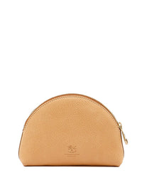 IL BISONTE Small Bigallo Case in Naturale w/ Brass Hardware
