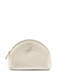 IL BISONTE Small Bigallo Case in Platino w/ Brass Hardware