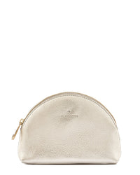 IL BISONTE Small Bigallo Case in Silver w/ Brass Hardware