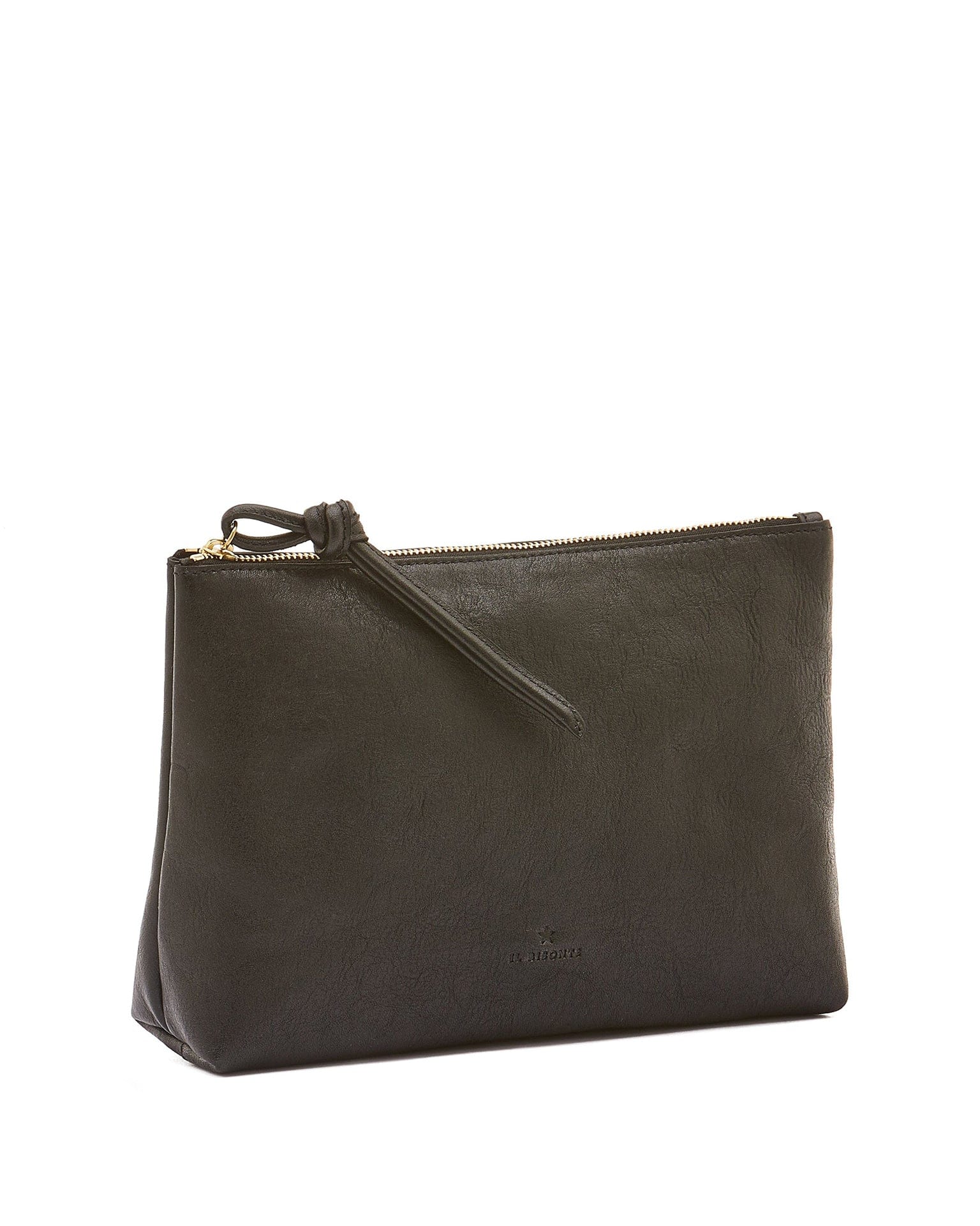 IL BISONTE Snodo Case in Nero w/ Brass Hardware