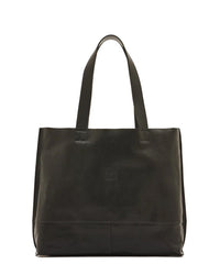 IL BISONTE Talamone Tote in Nero w/ Brass Hardware