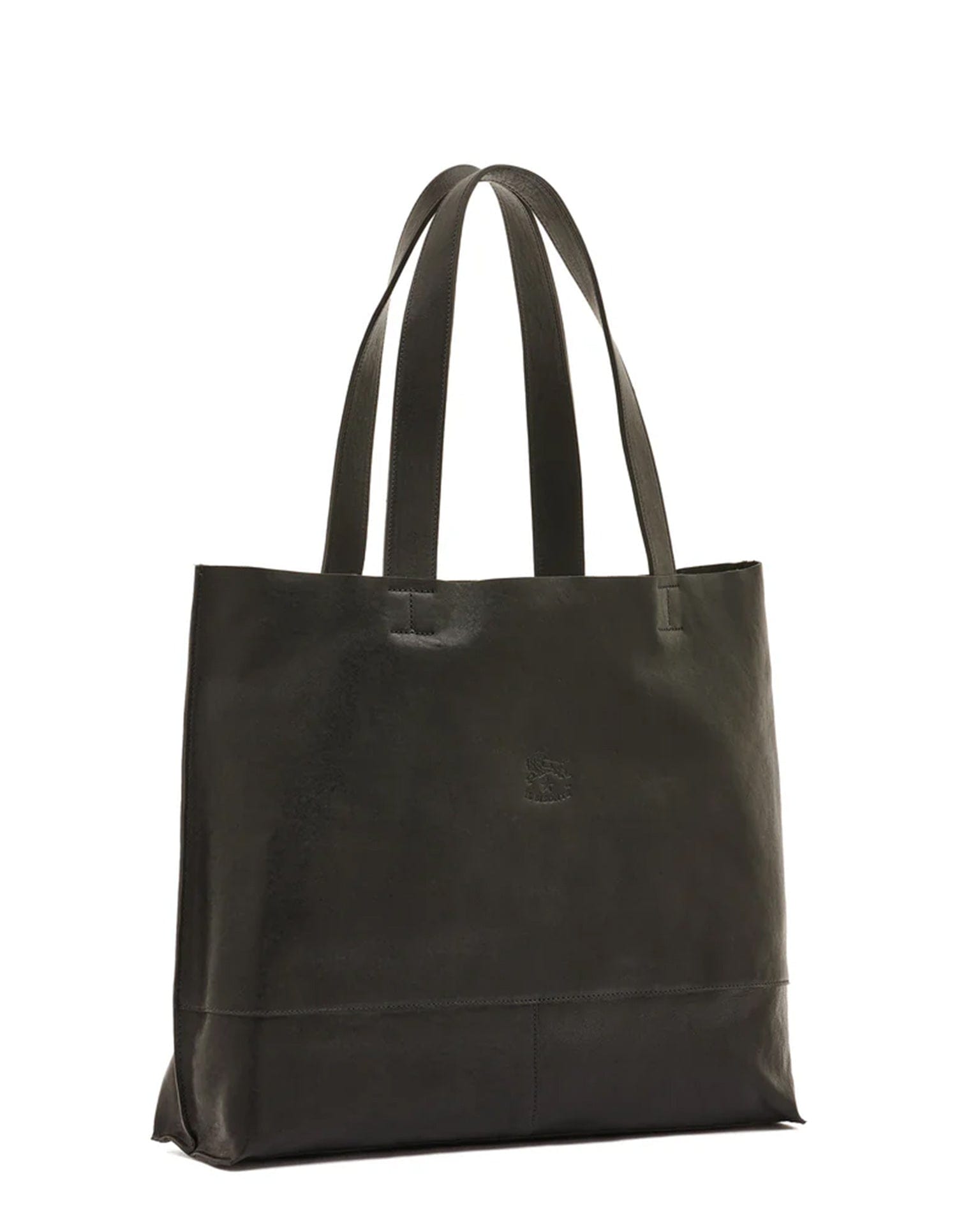IL BISONTE Talamone Tote in Nero w/ Brass Hardware