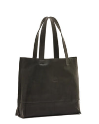 IL BISONTE Talamone Tote in Nero w/ Brass Hardware