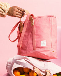 IMMODEST COTTON Small East West Tote in Flamingo