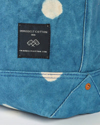 IMMODEST COTTON Small East West Tote in Light Indigo Moon