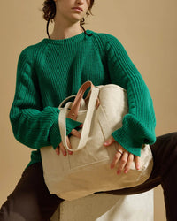 IMMODEST COTTON Small East West Tote in Natural