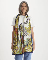 Scarf 100 Chatou in white - Bliss Boutiques