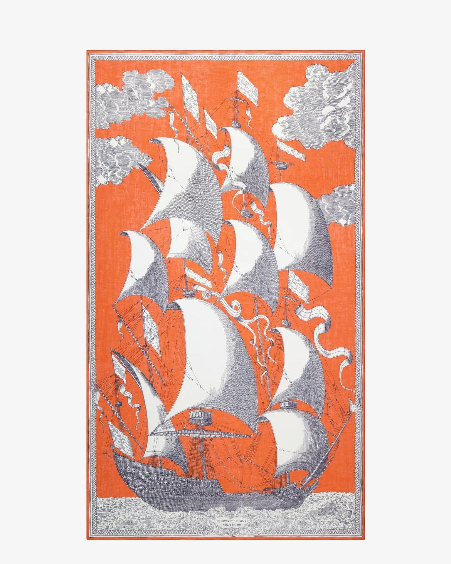 Inoui Editions Scarf / Etole 100 Des Rives et Des Reves in Orange