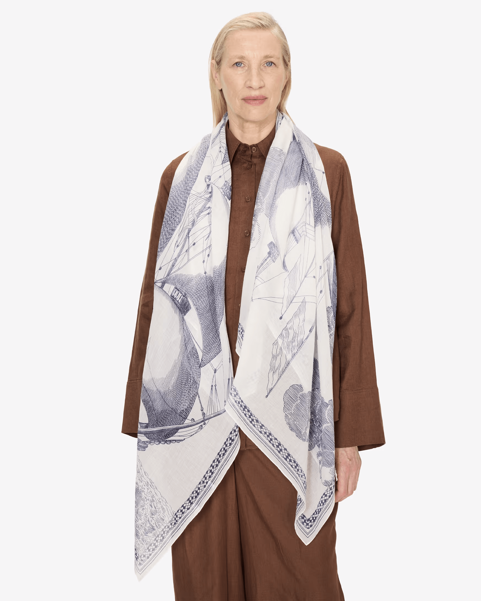 Scarf / Etole 100 Des Rives et Des Reves in White