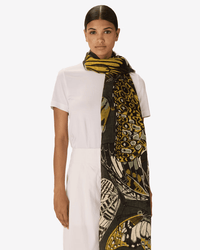 Inoui Editions Scarf / Etole 100 Papillons in Khaki 3 - Bliss Boutiques