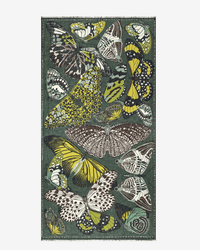 Inoui Editions Scarf / Etole 100 Papillons in Khaki 2 - Bliss Boutiques