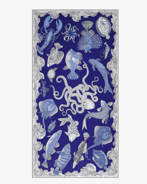 Inoui Editions Scarf / Etole 100 Poseidon in Blue - Bliss Boutiques
