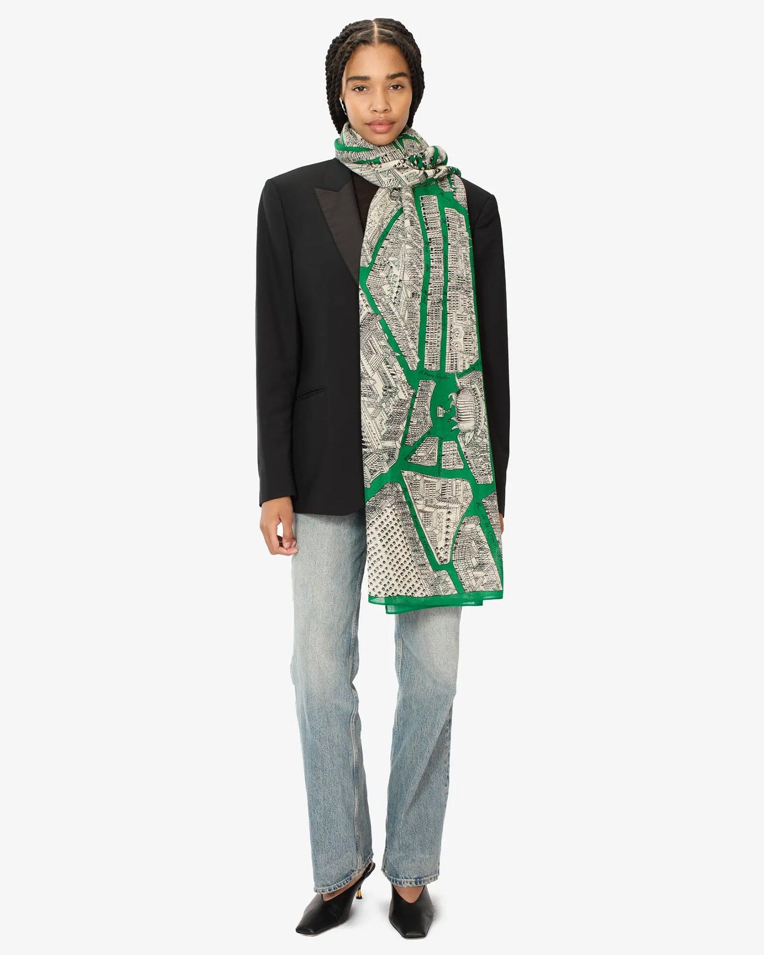 Inoui Editions Scarf / Etole 100 Turgot in Green