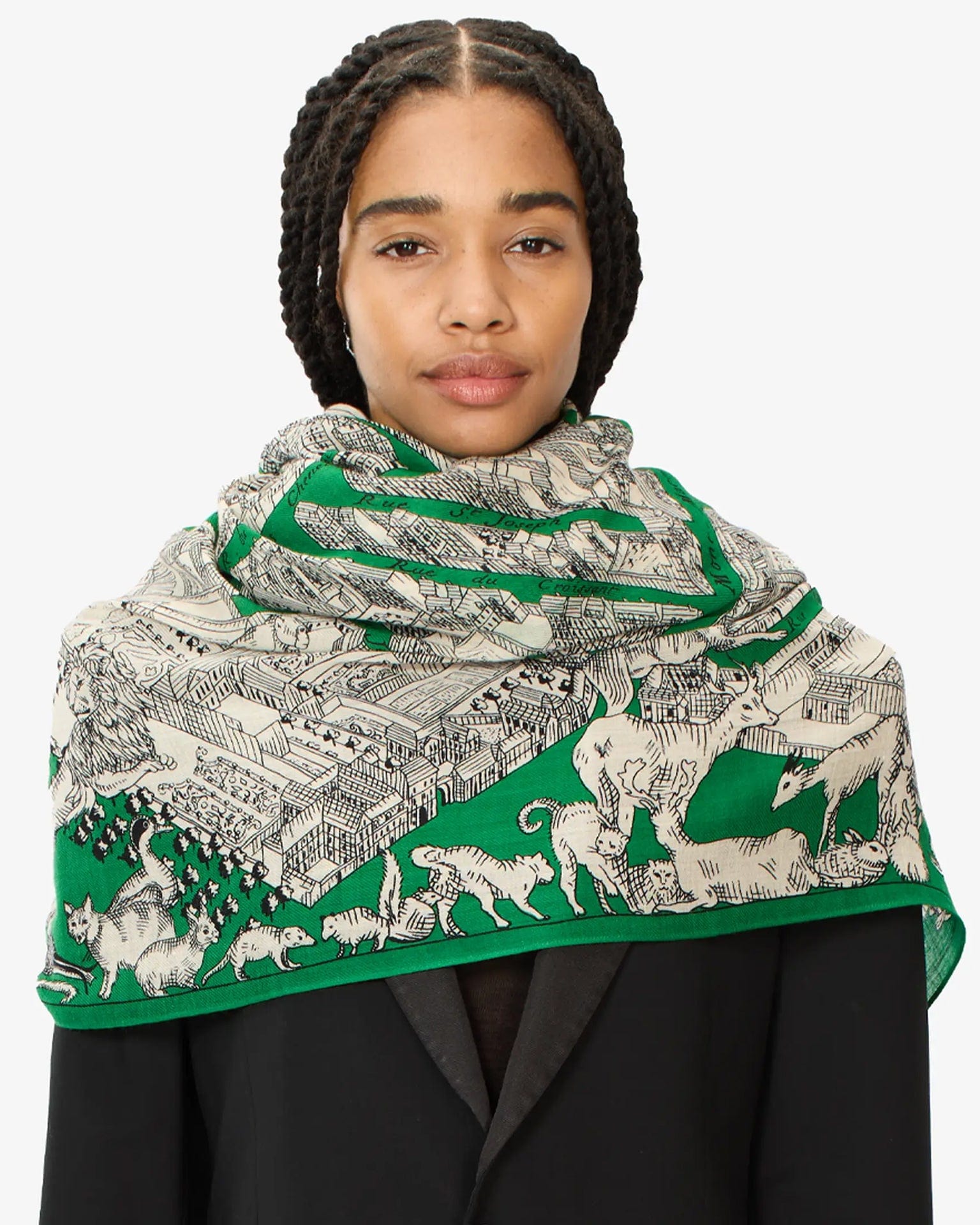 Inoui Editions Scarf / Etole 100 Turgot in Green