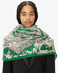 Inoui Editions Scarf / Etole 100 Turgot in Green