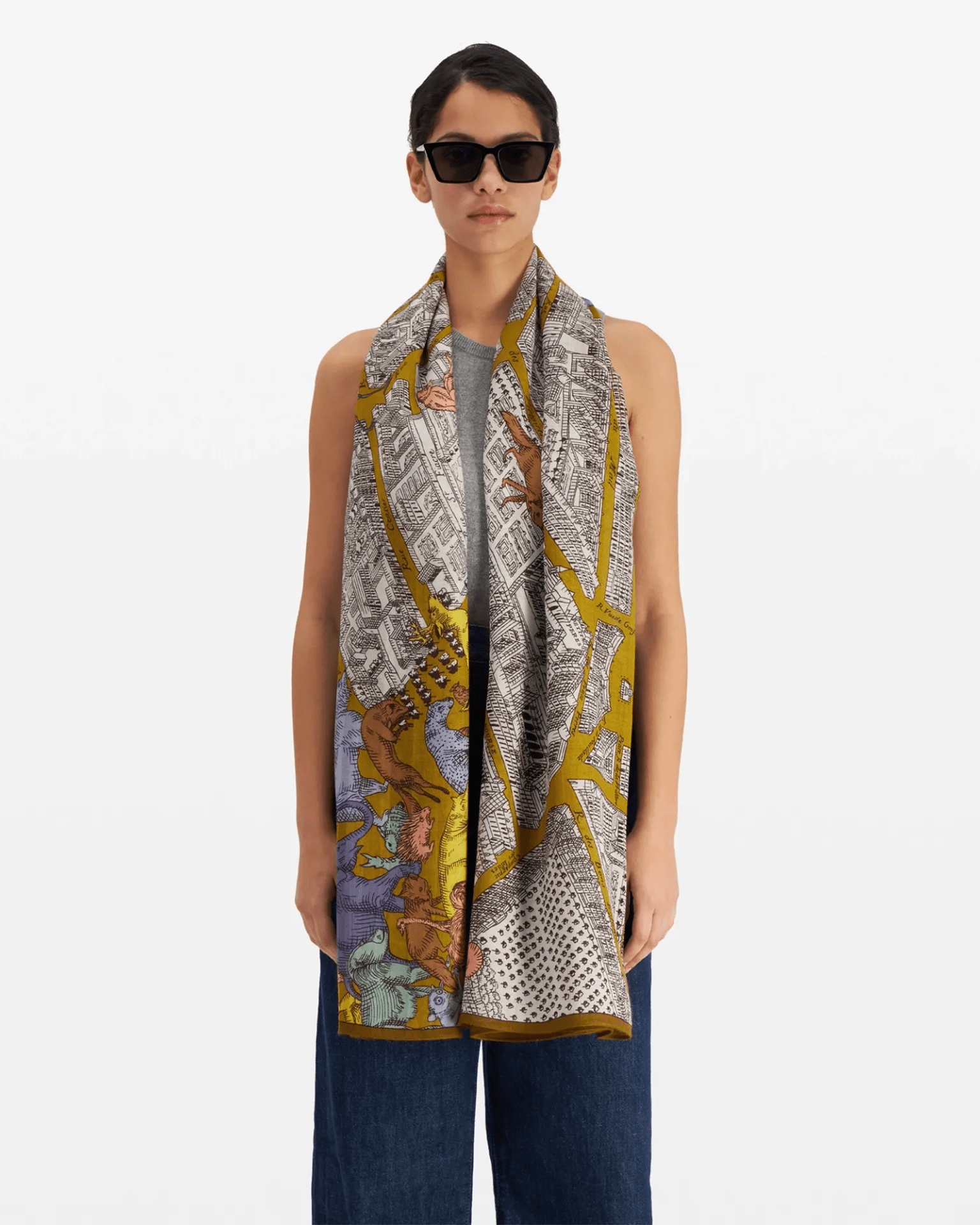 Inoui Editions Accessories Yellow Scarf / Etole 100 Turgot in Yellow