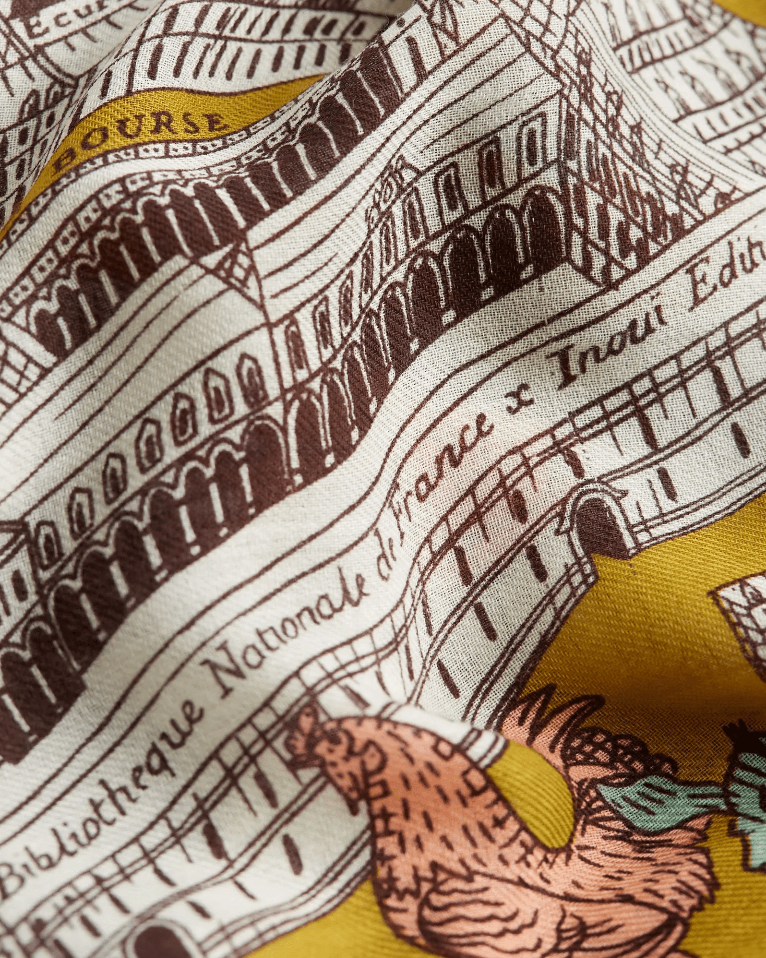 Inoui Editions Accessories Yellow Scarf / Etole 100 Turgot in Yellow