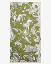 Inoui Editions Scarf / Etole 100 Wool Astrologie in Khaki
