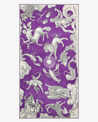 Inoui Editions Scarf / Etole 100 Wool Astrologie in Purple