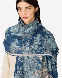 Inoui Editions Scarf / Etole 80 1889 in Blue 6 - Bliss Boutiques