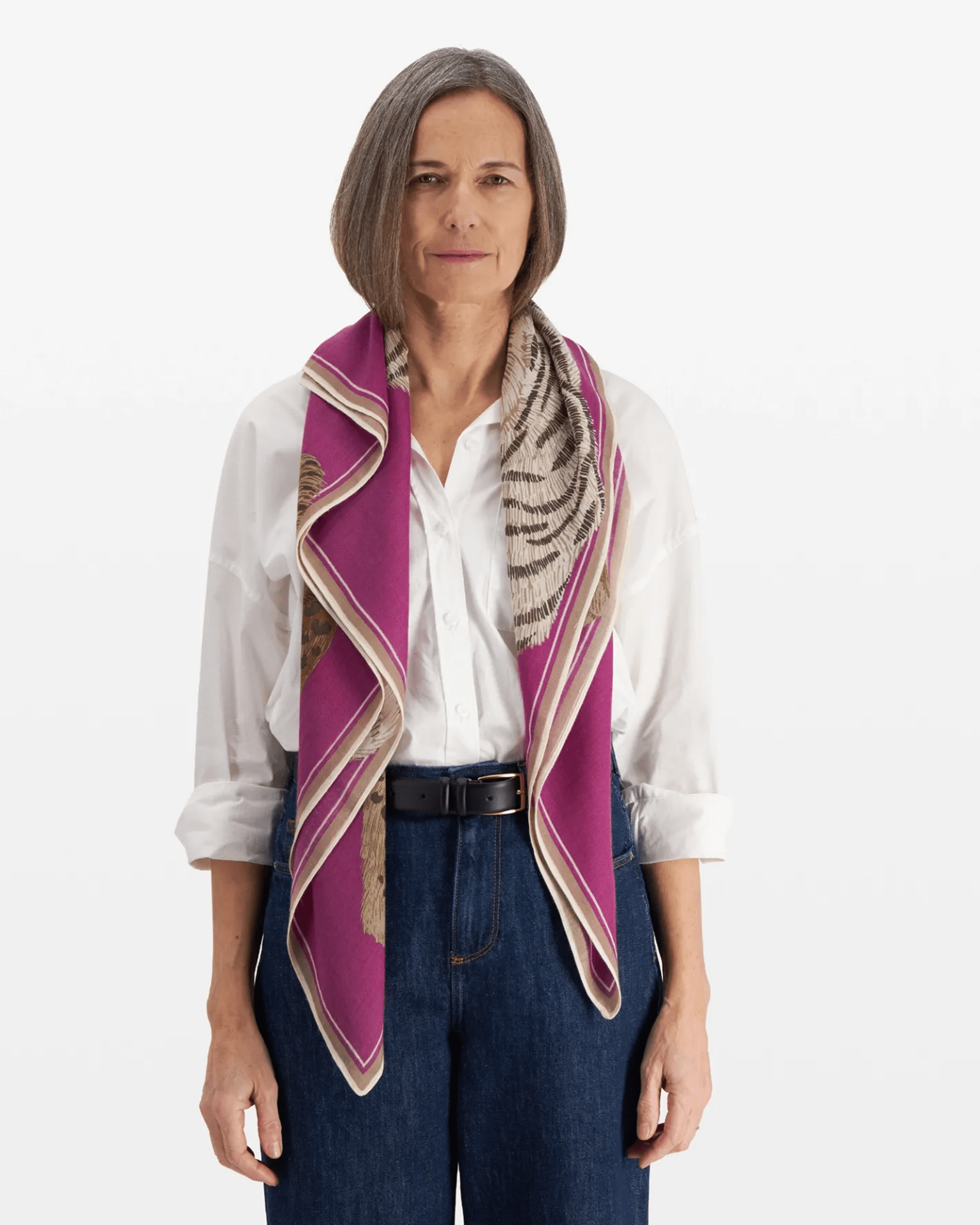 Inoui Editions Accessories Purple Square / Carre 100 Chatou Winter in Purple