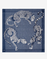 Inoui Editions Square / Carre 100 Jorgen Houndstooth in Blue 4 - Bliss Boutiques