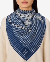 Inoui Editions Square / Carre 100 Jorgen Houndstooth in Blue 2 - Bliss Boutiques