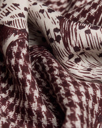 Inoui Editions Square / Carre 100 Jorgen Houndstooth in Brown 4 - Bliss Boutiques