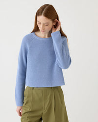 Isla Cotton Linen Sweater in Chambray