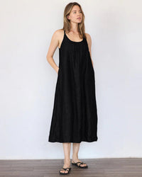 It is well LA Linen Tank Dress in Black