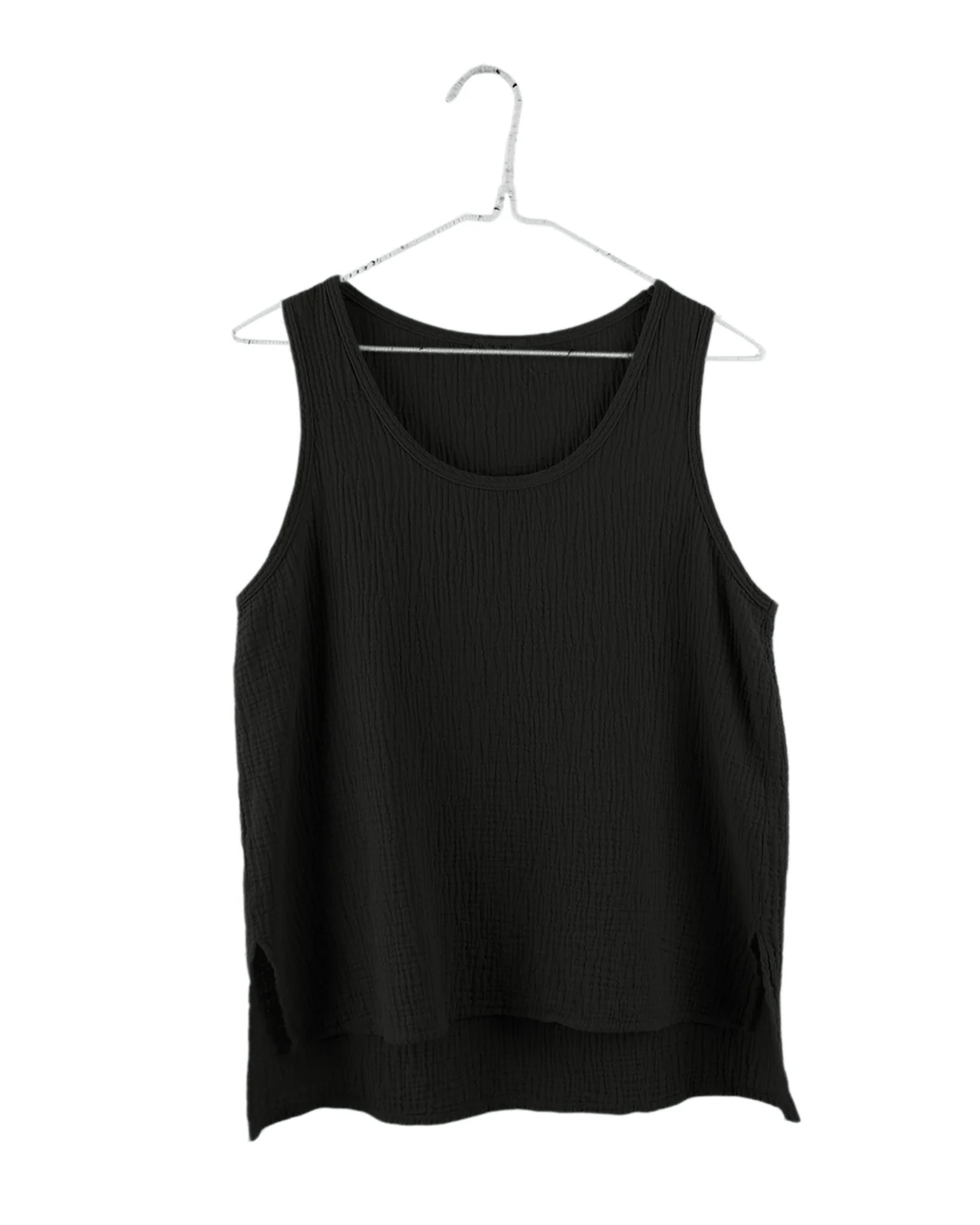 It is well LA Sleeveless Gauze Top in Black