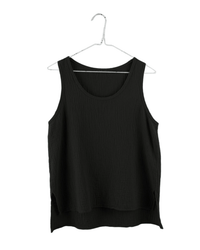 It is well LA Sleeveless Gauze Top in Black