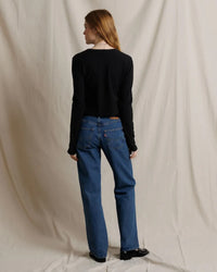 Ivanna - Micro Modal Rib Long Sleeve in True Black