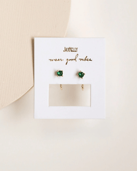 JaxKelly Jewelry Emerald Emerald Huggies