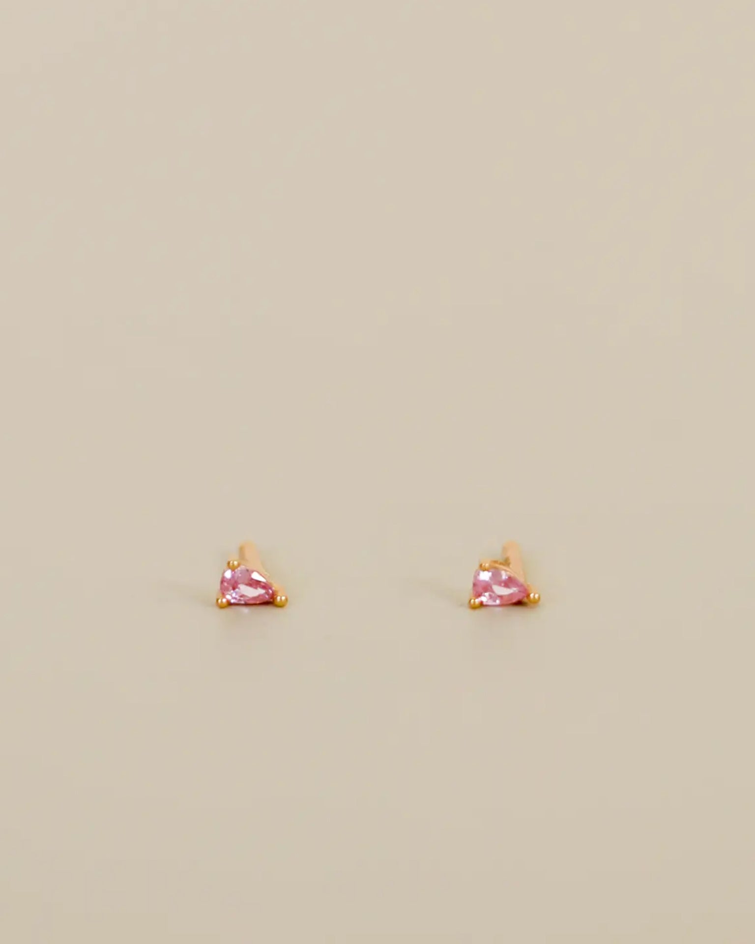JaxKelly Teardrop - Light Pink CZ - Gold Earrings